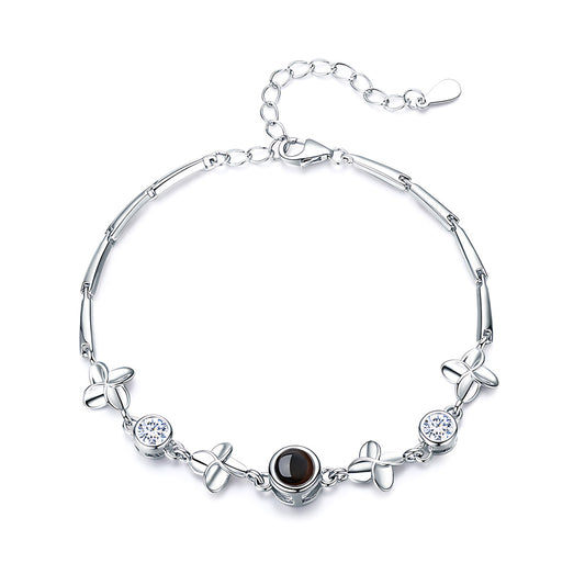 Four Leaf Clover Photo Bracelet